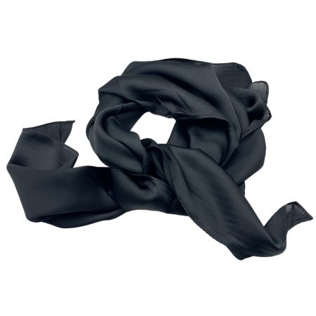 Esarfe Matase & Voal & Satin - Esarfa matase AMELIE, Negru, 70x70cm