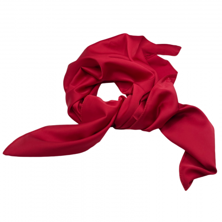 Esarfa matase AMELIE, Rosu inchis, 70x70cm [2]