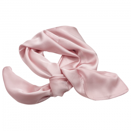 Esarfe Matase & Voal & Satin - Esarfa matase AMELIE, Roz pastel, 70x70cm