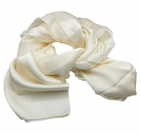 Esarfa matase ANGELIQUE, Crem, 80x170cm [1]
