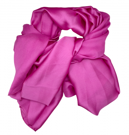 Esarfe Matase & Voal & Satin - Esarfa matase ANGELIQUE, Roz fucsia, 80x170cm
