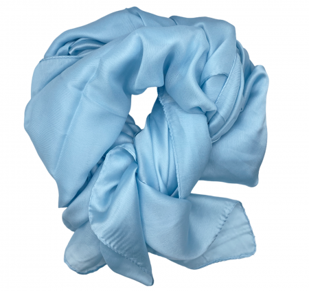 Esarfe Matase & Voal & Satin - Esarfa matase ANGELIQUE, Bleu, 80x170cm
