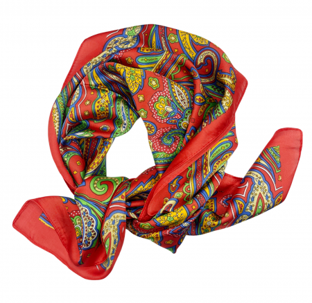 Esarfe Matase & Voal & Satin - Esarfa matase WANDA, Rosu