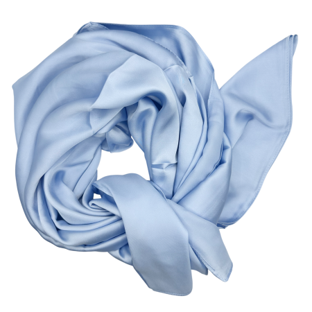 MODA & ACCESORII - Esarfa femei ANGELIQUE bleu ciel din Matase