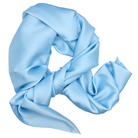 MODA & ACCESORII - Esarfa femei ANGELIQUE bleu pastel din Matase