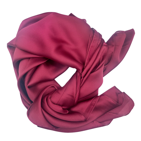 MODA & ACCESORII - Esarfa pentru femei ANGELIQUE, Burgundy, Matase, 80x170cm