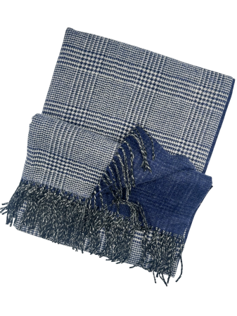 Esarfa reversibila in carouri LONDON CHECK - Bleumarin [1]