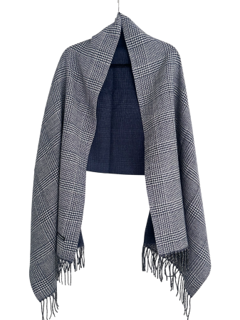 Esarfa reversibila in carouri LONDON CHECK - Bleumarin [2]