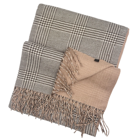 Esarfa reversibila in carouri LONDON CHECK - Camel [1]