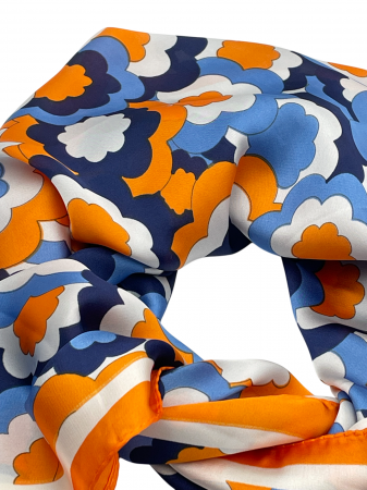 Esarfa satin ALMA, Portocaliu, 70x70cm [1]