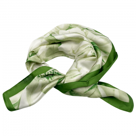 Esarfe Matase & Voal & Satin - Esarfa satin LISA, Verde, 70x70cm