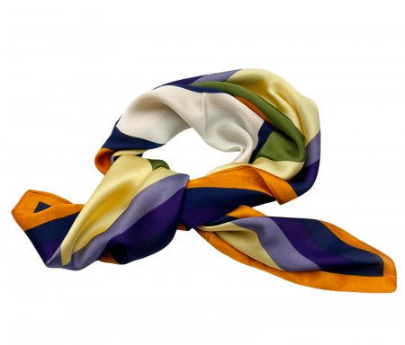 Esarfe Matase & Voal & Satin - Esarfa satin WENDY, Portocaliu, 70x70cm