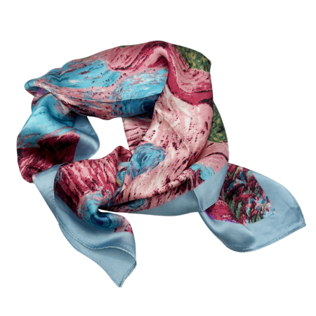Esarfa satin KIKO, Bleu, 70x70cm [1]
