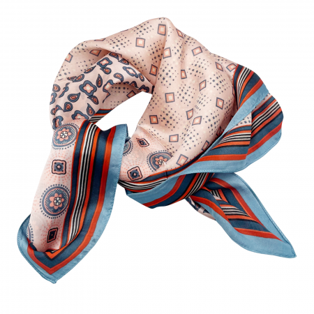 Esarfa satin GIANNA, Roz, 70x70cm [2]