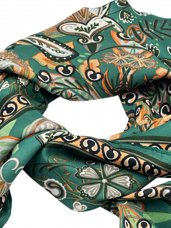 Esarfa satin LIZZY, Verde, 70x70cm [1]