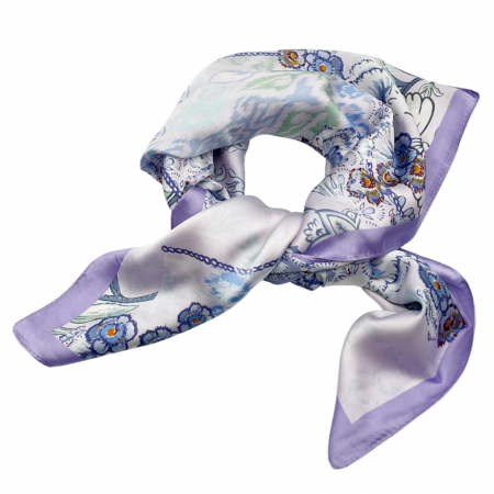 Esarfa satin ALICE, Lila, 70x70cm [2]