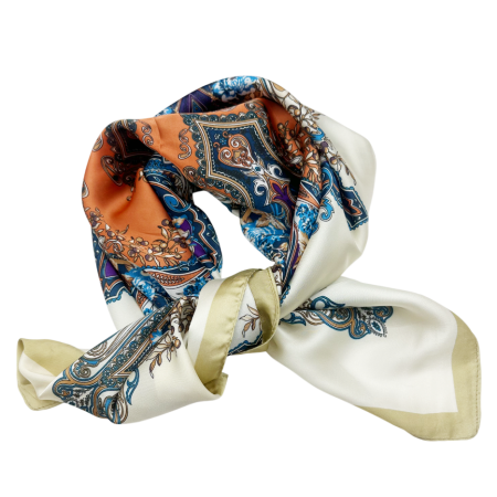 Esarfa satin WENDY, Portocaliu, 70x70cm [1]