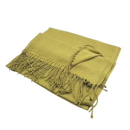 Esarfa uni ELARA - Sal cu franjuri Verde olive [1]