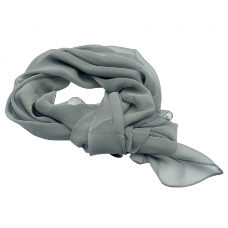 Esarfe Matase & Voal & Satin - Esarfa uni de vara JOLEEN, Gri, 50x160cm