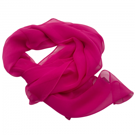 Esarfe Matase & Voal & Satin - Esarfa uni din voal JOLEEN, Fucsia, 50x160cm