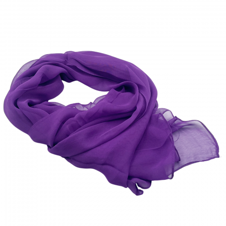 Esarfe Matase & Voal & Satin - Esarfa uni de vara JOLEEN, Mov, 50x160cm