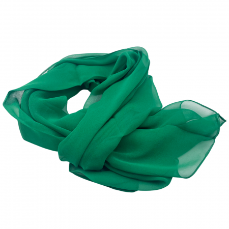 Esarfe Matase & Voal & Satin - Esarfa uni de vara JOLEEN, Verde, 50x160cm
