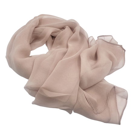 MODA & ACCESORII - Esarfa uni din voal JOLEEN, Bej pudrat