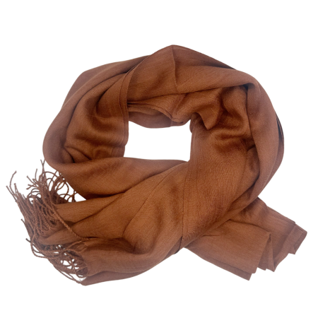 Esarfe Casmir & Vascoza & Manusi - Esarfa uni subtire CASHMERE EMILY, Maro, 70x180cm