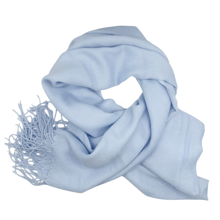 Esarfe Casmir & Vascoza & Manusi - Esarfa uni subtire CASHMERE EMILY, Bleu, 70x180cm