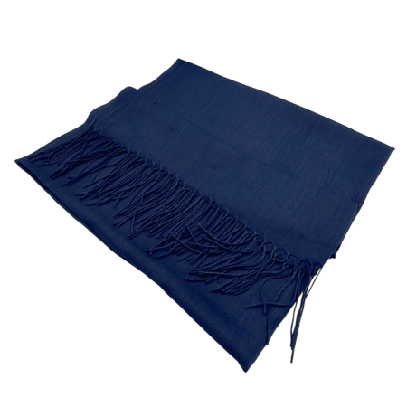 Esarfa Bleumarin cu Franjuri – Accesoriu Elegant pentru Tinute Rafinate [1]