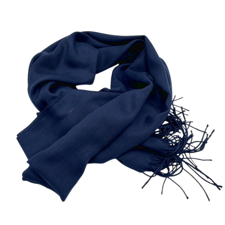 Esarfe Cashmere Subtiri - Esarfa Bleumarin cu Franjuri – Accesoriu Elegant pentru Tinute Rafinate