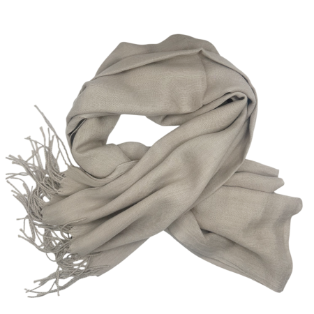 Esarfe Casmir & Vascoza & Manusi - Esarfa uni subtire CASHMERE EMILY, Bej inchis, 70x180cm