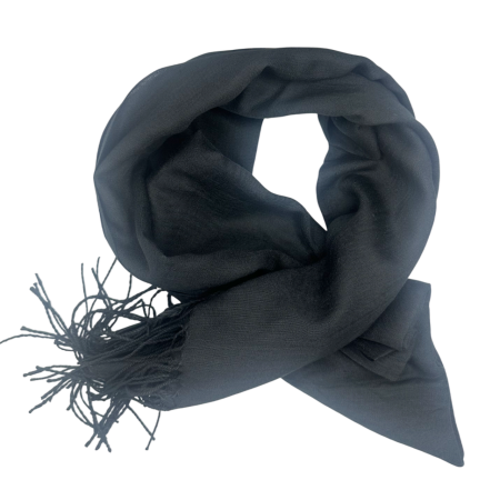 Esarfe Casmir & Vascoza & Manusi - Esarfa uni subtire CASHMERE EMILY, Negru, 70x180cm