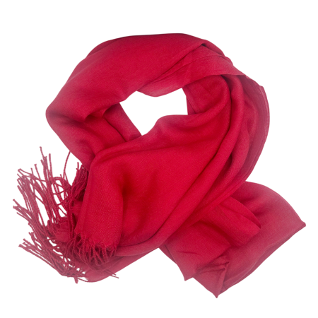 Esarfe Casmir & Vascoza & Manusi - Esarfa uni subtire CASHMERE EMILY, Rosu, 70x180cm