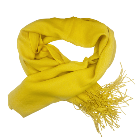 Esarfe Casmir & Vascoza & Manusi - Esarfa uni subtire CASHMERE EMILY, Galben, 70x180cm