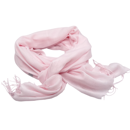 Saluri & Fulare - Esarfa Roz cu Franjuri – Accesoriu Elegant pentru Tinute Rafinate