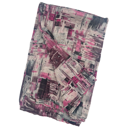 Esarfa vascoza URBAN ART, Fucsia/ Negru, 70x180 cm [1]