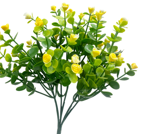 Verdeata artificiala Eucalipt cu bobite DELILAH, Galben, 30cm [1]