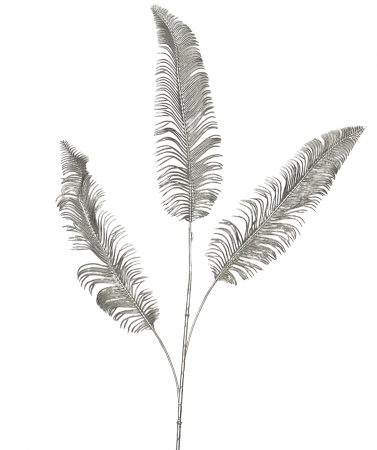 Creanga decorativa LEON, Argintiu, 70cm [2]