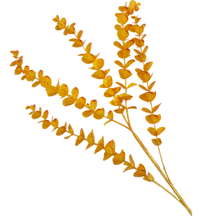 Flori Artificiale - Eucalipt artificial LEON, Portocaliu, 80cm