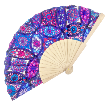 Evantai Boho din Lemn și Textil MANDALA [2]