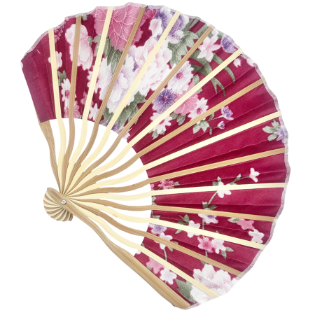 Evantai Bordo BLOSSOM cu Flori Delicate [1]