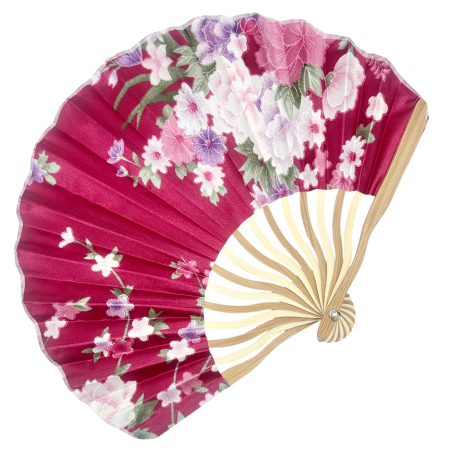 Evantai Bordo BLOSSOM cu Flori Delicate [0]