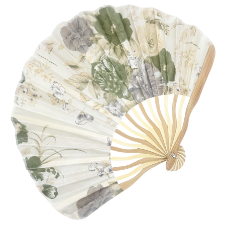Evantai crem cu Flori Delicate - Accesoriu elegant [0]