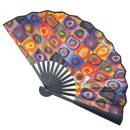 Evantai Elegant Multicolor cu Pictura CIRCLE [1]