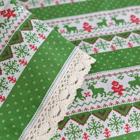 Fata de Masa de Craciun Verde – Model Festiv 140×180 cm [2]