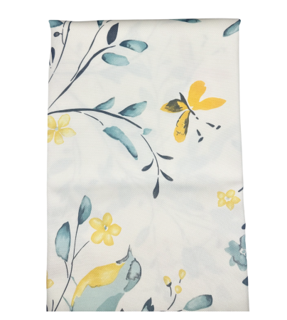 Fata de masa BIRD GARDEN cu flori si pasari - cu dantela [2]