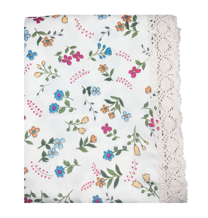 Fata de masa cu flori WILDFLOWER, Cu dantela, 140x180 cm [1]