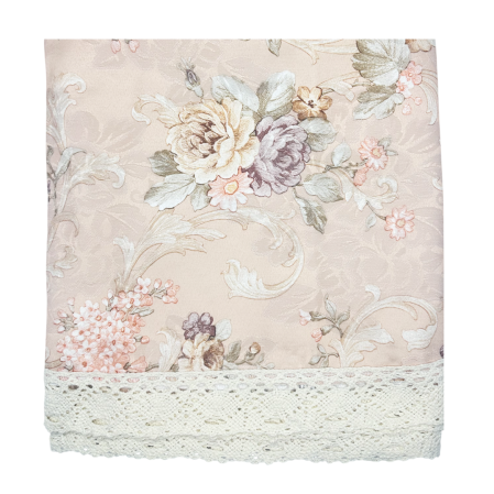 Fata de masa vintage eleganta AMELIE, cu flori si dantela [1]