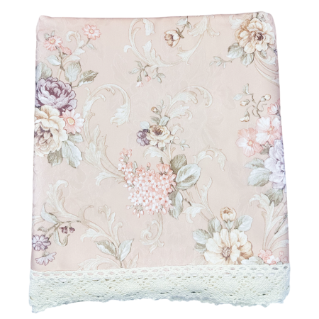 Fata de masa vintage eleganta AMELIE, cu flori si dantela [1]